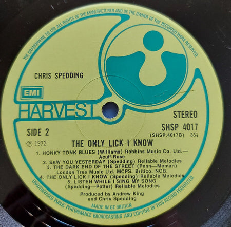 Chris Spedding : The Only Lick I Know (LP, Album)