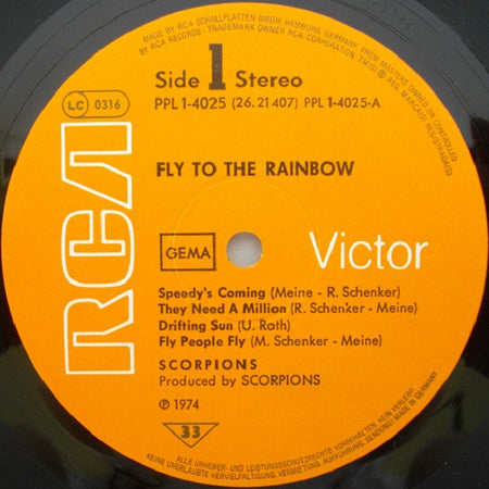 Scorpions : Fly To The Rainbow (LP, Album, RE)