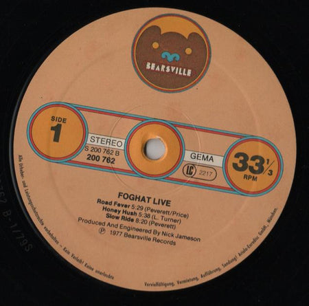 Foghat : Live (LP, Album)
