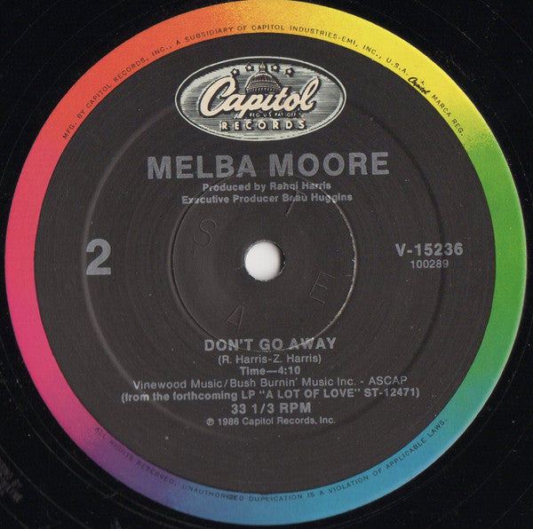 Melba Moore & Kashif : Love The One I'm With (A Lot Of Love) / Don't Go Away (12", Single)