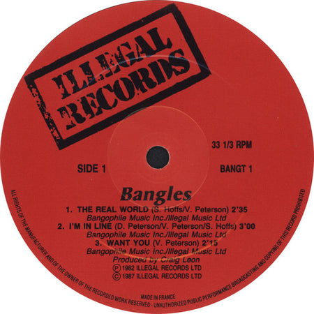 Bangles : Bangles (12", EP, RE)