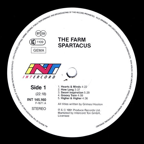 The Farm : Spartacus (LP, Album + 12", EP, Ltd)