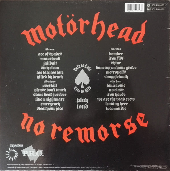Motörhead : No Remorse (2xLP, Comp, RE)