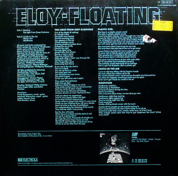 Eloy : Floating (LP, Album, RP)