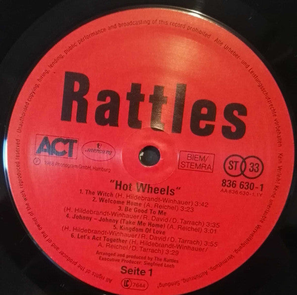 The Rattles : Hot Wheels (LP, Album)