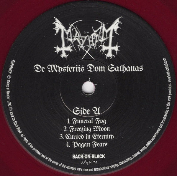 Mayhem : De Mysteriis Dom Sathanas (LP, Album, Ltd, RE, Pur)