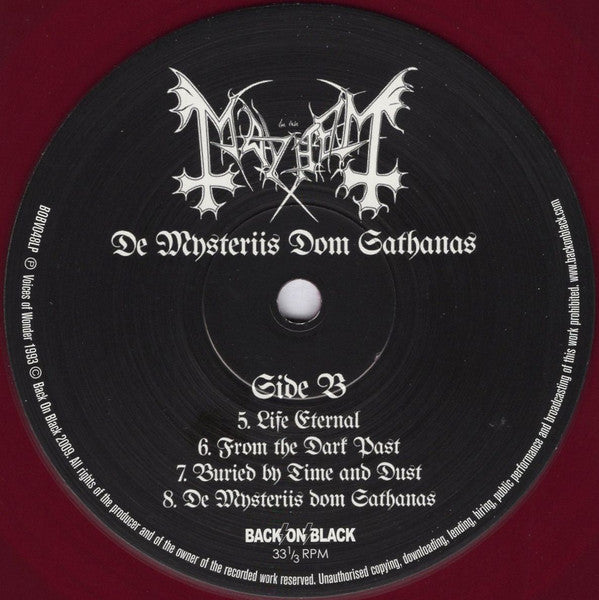 Mayhem : De Mysteriis Dom Sathanas (LP, Album, Ltd, RE, Pur)