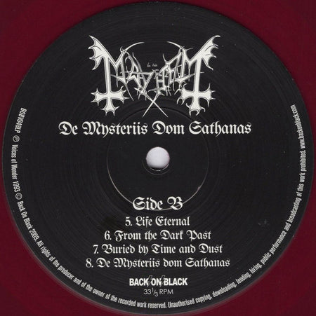 Mayhem : De Mysteriis Dom Sathanas (LP, Album, Ltd, RE, Pur)