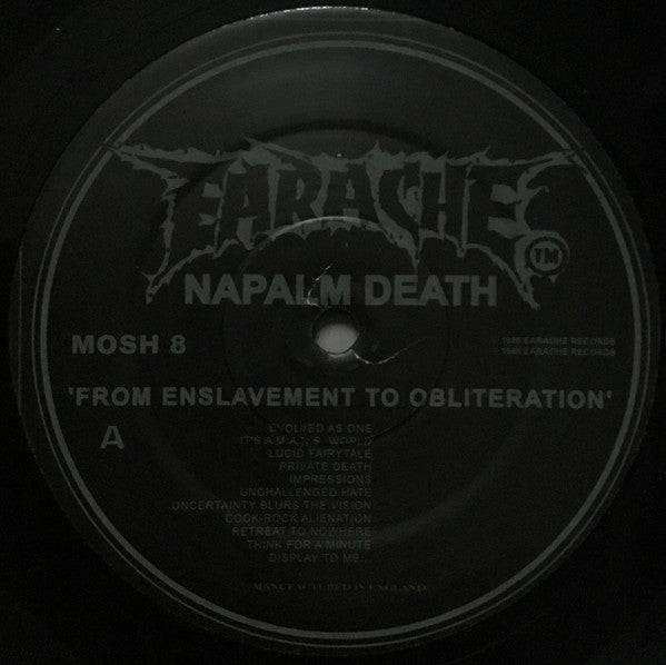 Napalm Death : From Enslavement To Obliteration (LP, Album, RE)