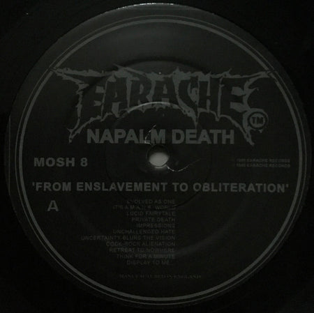 Napalm Death : From Enslavement To Obliteration (LP, Album, RE)
