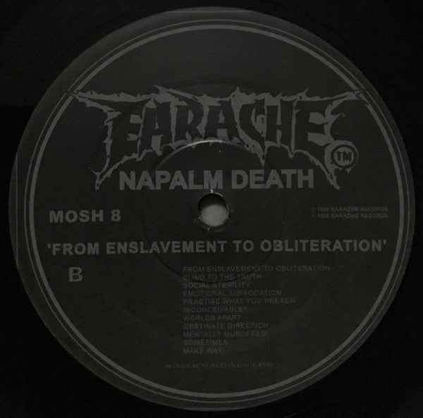 Napalm Death : From Enslavement To Obliteration (LP, Album, RE)