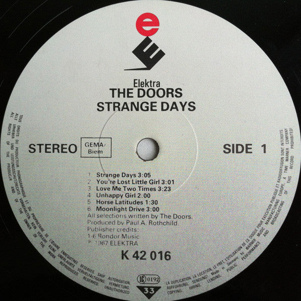 The Doors : Strange Days (LP, Album, RE)