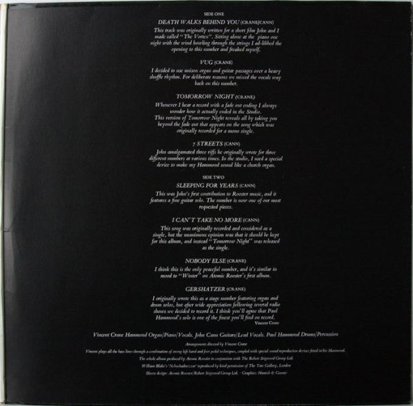Atomic Rooster : Atomic Rooster & Death Walks Behind You (2xLP, Album, Comp)