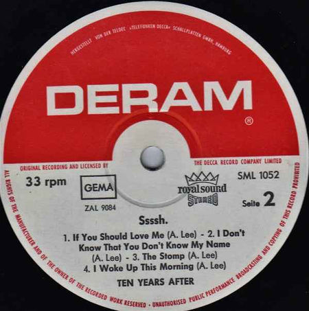 Ten Years After Ssssh. (LP) (Very Good Plus (VG+))