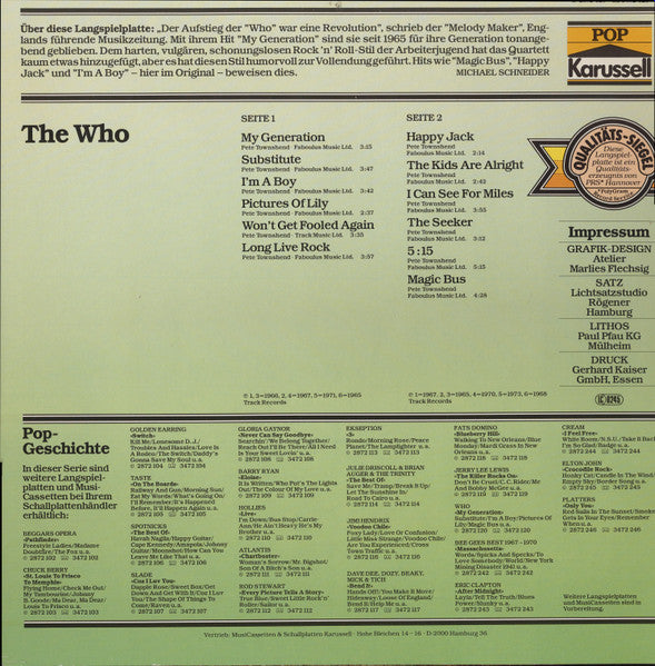 The Who : Best Of The Sixties (LP, Comp)