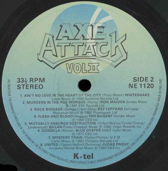 Various - Axe Attack Vol II (LP) (Very Good Plus (VG+))