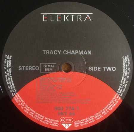 Tracy Chapman : Tracy Chapman (LP, Album, Mat)
