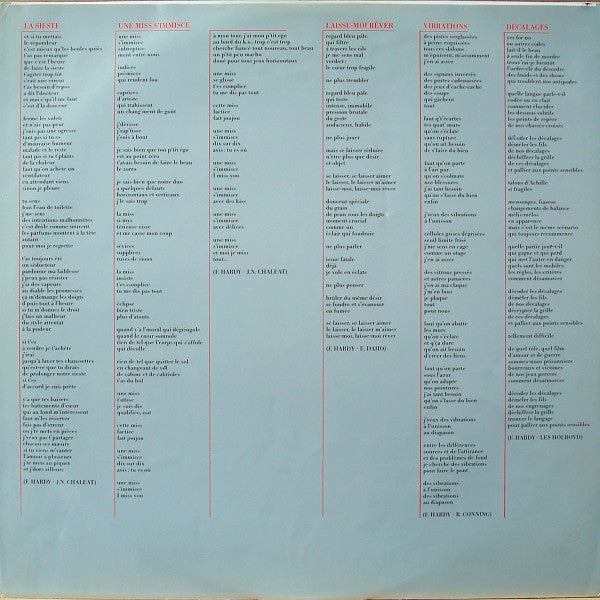 Françoise Hardy : Décalages (LP, Album)