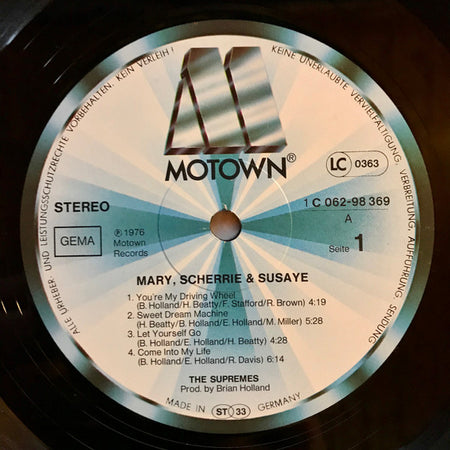The Supremes : Mary, Scherrie & Susaye (LP, Album)