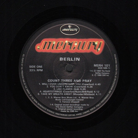 Berlin : Count Three And Pray (LP, Album)