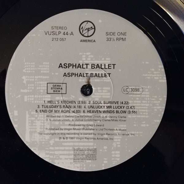 Asphalt Ballet : Asphalt Ballet (LP, Album)