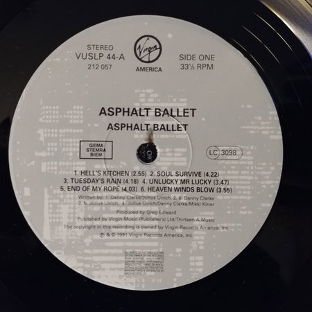 Asphalt Ballet : Asphalt Ballet (LP, Album)