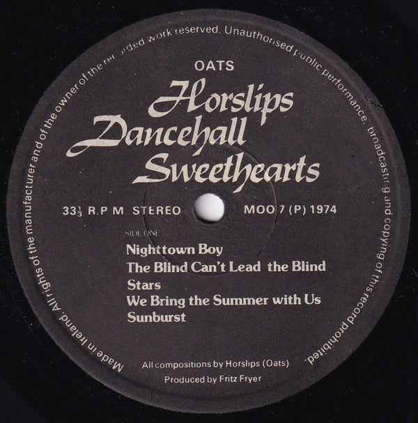 Horslips : Dancehall Sweethearts (LP, Album)