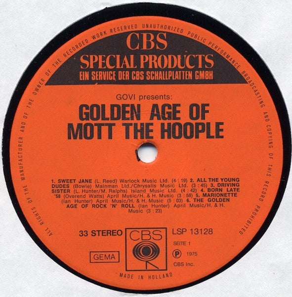 Mott The Hoople : Golden Age Of Mott The Hoople (LP, Comp)