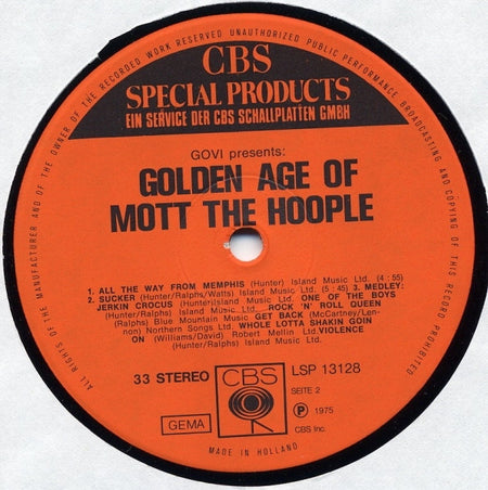 Mott The Hoople : Golden Age Of Mott The Hoople (LP, Comp)