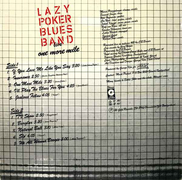 Lazy Poker Blues Band - One More Mile (LP) (Near Mint (NM or M-))