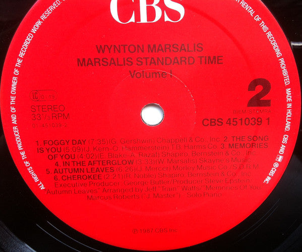 Wynton Marsalis : Marsalis Standard Time, Vol. 1 (LP, Album)