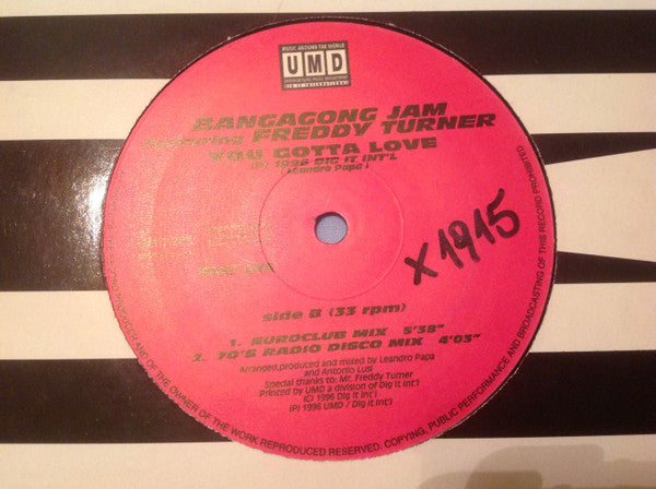 Bangagong Jam Featuring Freddy Turner : You Gotta Love (2x12")