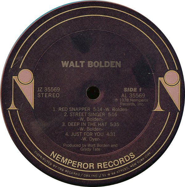 Walter Bolden : Walt Bolden (LP, Album)