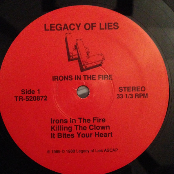 Legacy Of Lies : Irons In The Fire (LP, Album)