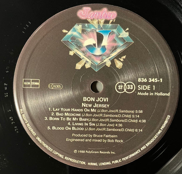 Bon Jovi : New Jersey (LP, Album)