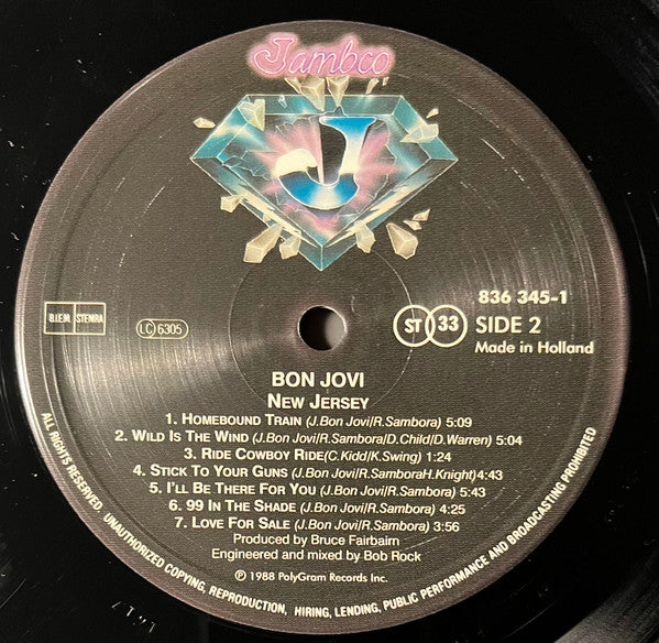Bon Jovi : New Jersey (LP, Album)