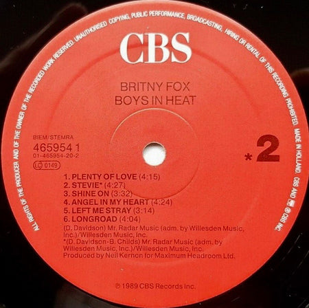 Britny Fox : Boys In Heat (LP, Album)