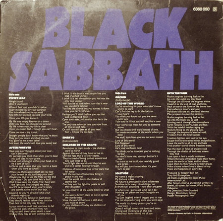 Black Sabbath : Master Of Reality (LP, Album, Emb)