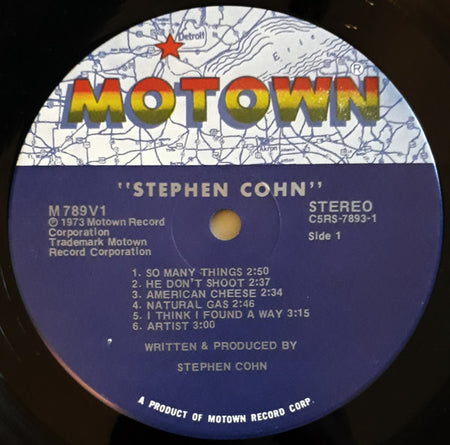 Stephen Cohn : Stephen Cohn (LP, Album, RP, Gat)