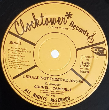 Cornell Campbell : I Shall Not Remove 1975-80 (2xLP, Comp)