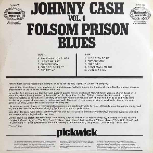 Johnny Cash - Folsom Prison Blues Vol. 1 (LP) (Near Mint (NM or M-))