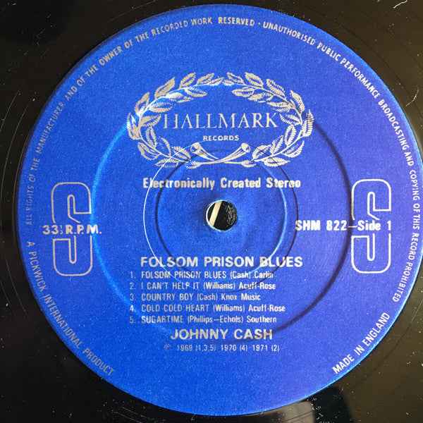 Johnny Cash - Folsom Prison Blues Vol. 1 (LP) (Near Mint (NM or M-))