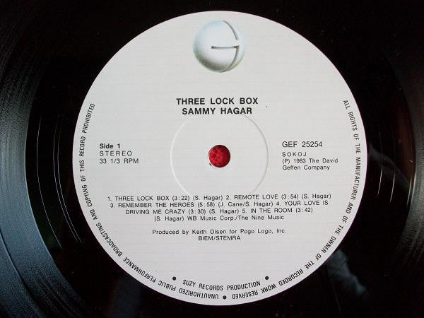 Sammy Hagar : Three Lock Box (LP, Album)