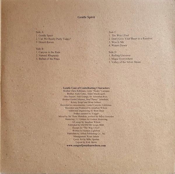 Jonathan Wilson : Gentle Spirit (2xLP, Album)