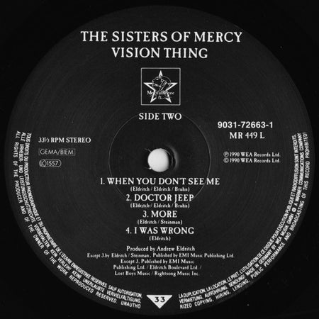 The Sisters Of Mercy : Vision Thing (LP, Album)