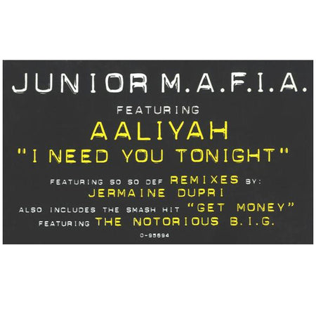 Junior M.A.F.I.A. Featuring Aaliyah : I Need You Tonight (12", Maxi)