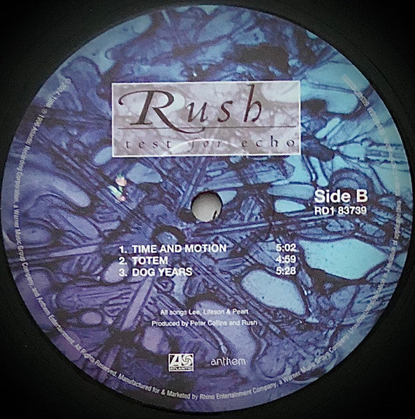 Rush : Test For Echo (LP, 180 + LP, S/Sided, Etch, 180 + Album, RE, RM, )