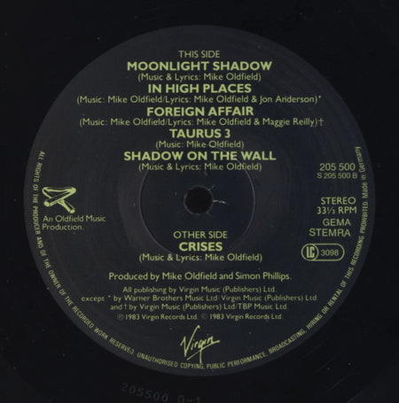 Mike Oldfield : Crises (LP, Album)