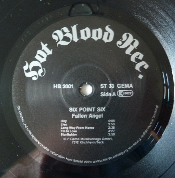 Six Point Six : Fallen Angel (LP, Album)