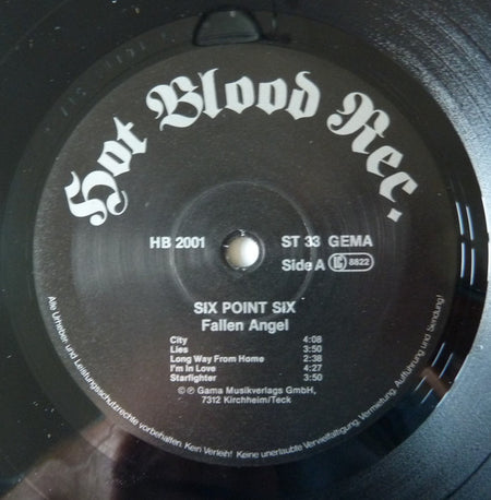 Six Point Six : Fallen Angel (LP, Album)